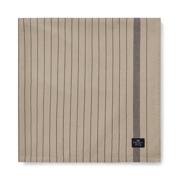 Tovaglia in cotone biologico Striped 150x250 cm - Beige-dark gray - Lexington