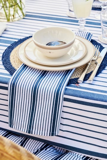 Tovaglia in cotone biologico Striped 150x350 cm - Navy - Lexington