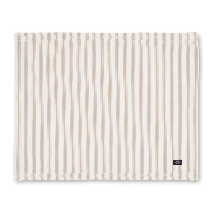 Tovaglietta Icons Herringbone Striped 40x50 cm - beige-bianco - Lexington