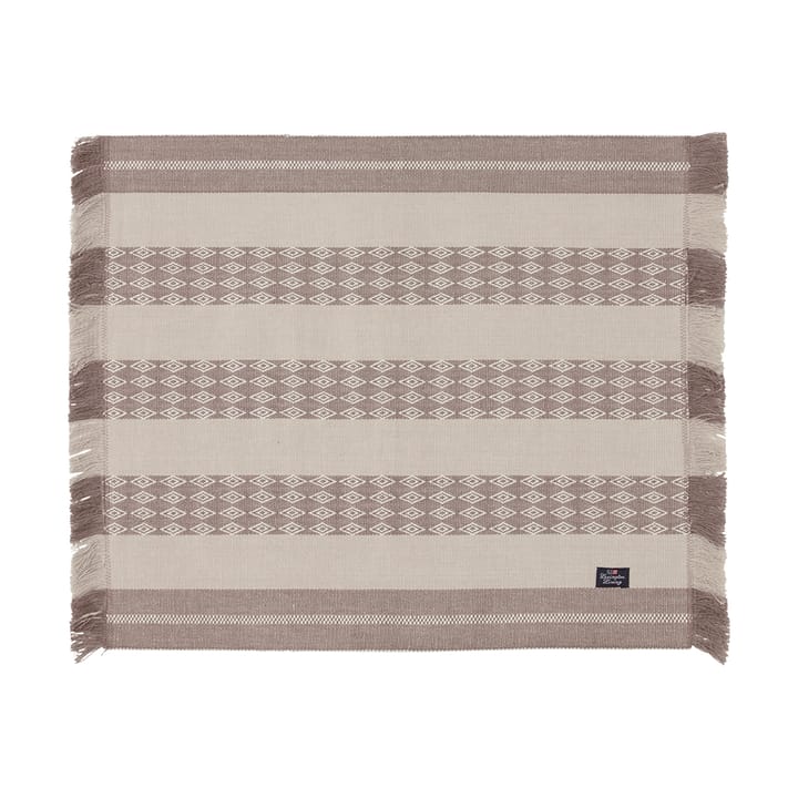 Tovaglietta Jacquard a righe 40x50 cm - Beige - Lexington