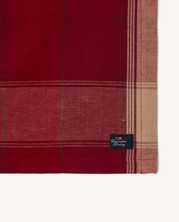 Tovaglietta quadrettata in lino-cotone 40x50 cm - Rosso-beige - Lexington