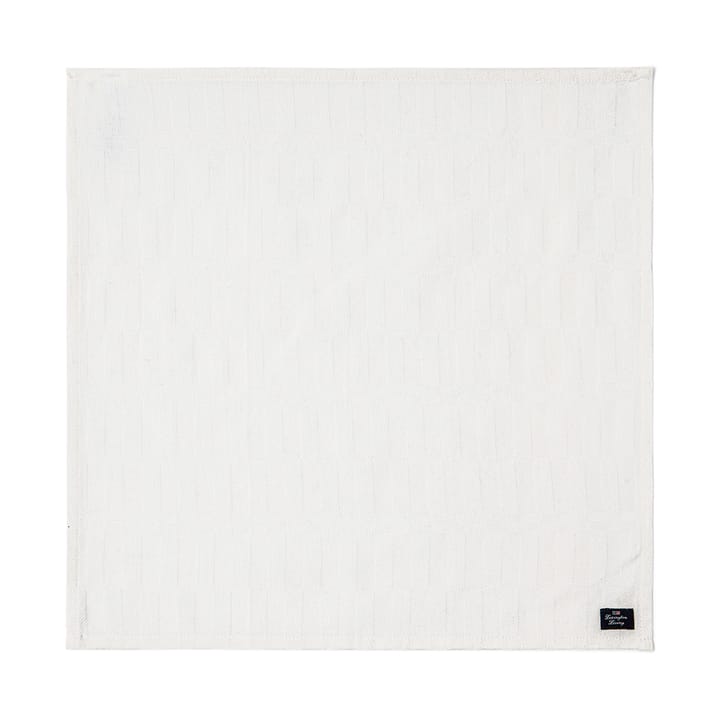 Tovagliolo in cotone jacquard bianco 50x50 cm, Bianco Lexington