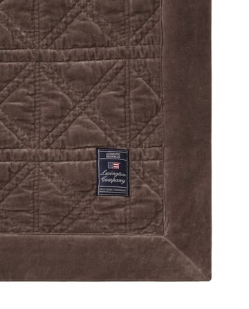 Trapunta in velluto trapuntato Rattan 160x240 cm - Brown - Lexington