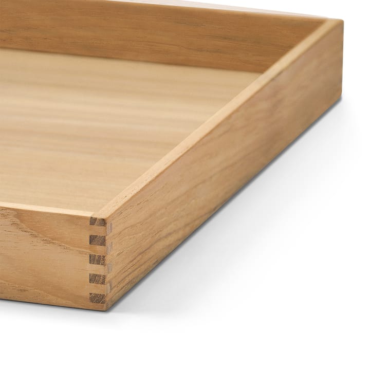 Vassoio quadrato in teak Even L - Nupo grigio chiaro - LIND DNA