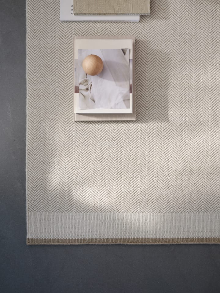 Tappeto in lana Stratum Echo - Bianco, 250x350 cm - Linie Design