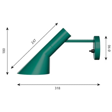 Applique AJ - Verde scuro - Louis Poulsen