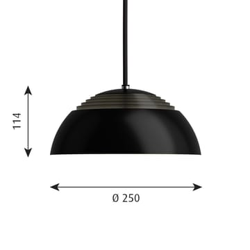 Lampada a sospensione AJ Royal 2700K Ø 25 cm - Nero - Louis Poulsen