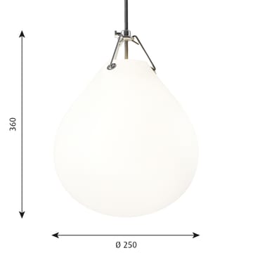 Lampada a sospensione Moser Ø 25 cm - Bianco opaco - Louis Poulsen