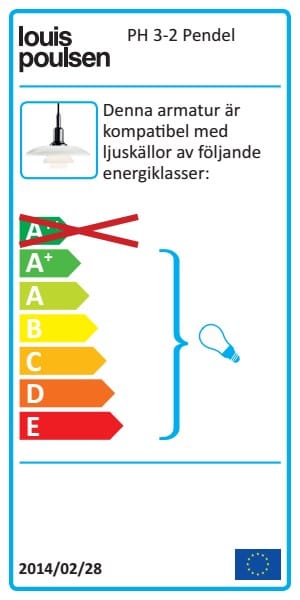 Lampada a sospensione PH 3/2, Cromo Louis Poulsen