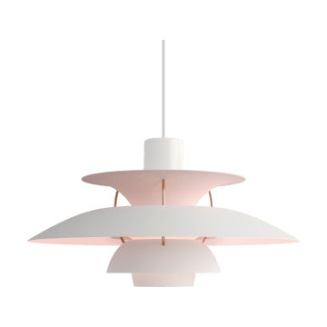 Lampada a sospensione PH 5 Anniversary edition - Matte white-pale rose - Louis Poulsen