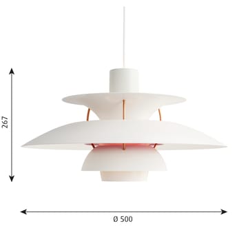 Lampada a sospensione PH 5  - Bianco - Louis Poulsen