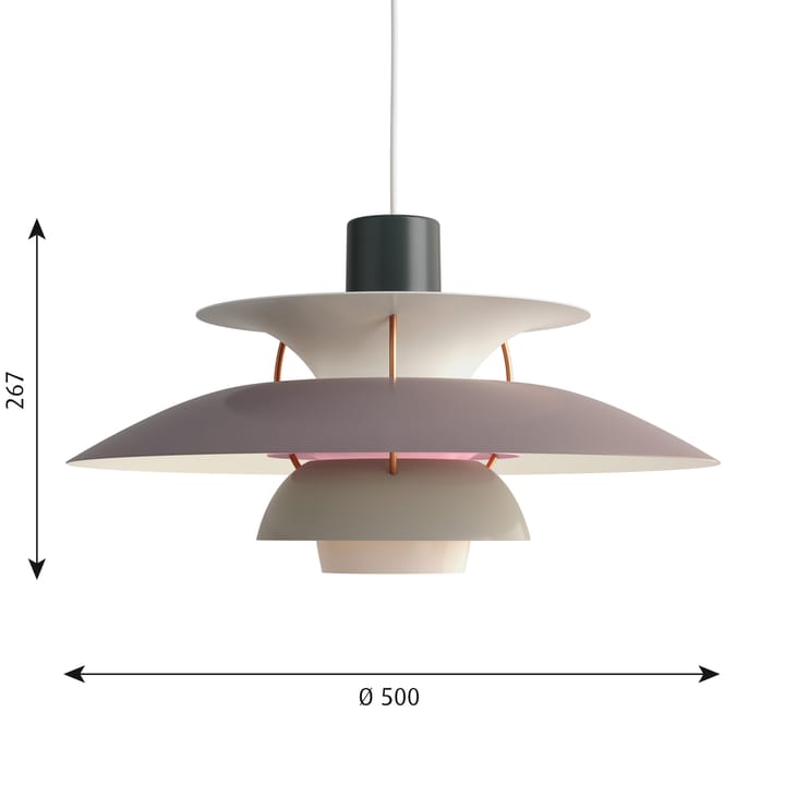 Lampada a sospensione PH 5 , Grigio Louis Poulsen