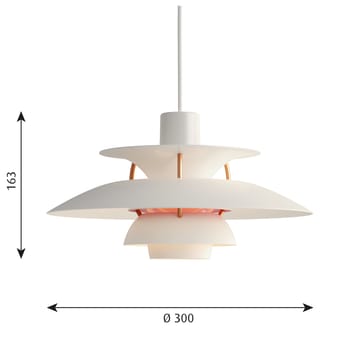 Lampada a sospensione PH 5 MINI - Bianco moderno - Louis Poulsen