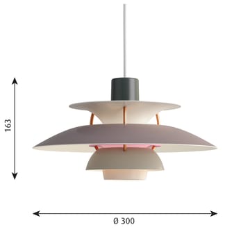 Lampada a sospensione PH 5 MINI - Grigio - Louis Poulsen