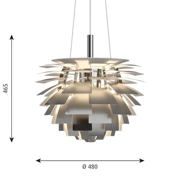 Lampada a sospensione PH Artichoke Ø 48 cm - Acciaio inossidabile - Louis Poulsen