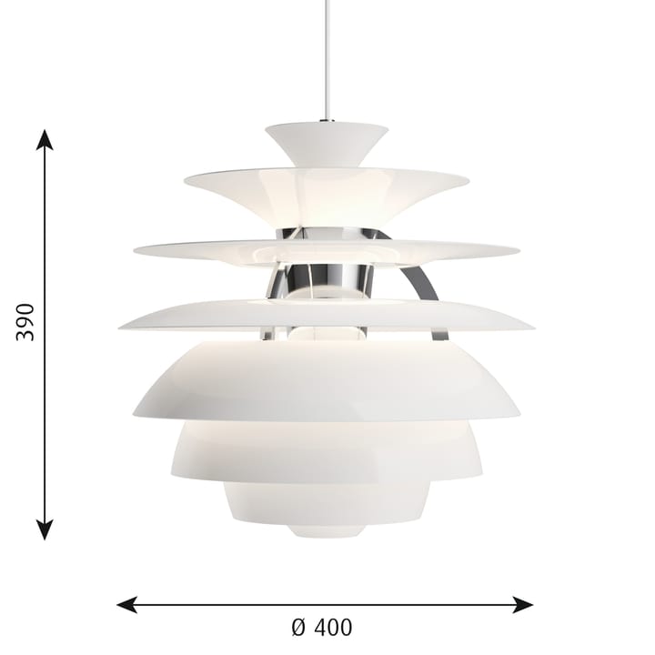 Lampada a sospensione PH Snowball, Bianco Louis Poulsen