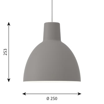 Lampada a sospensione Toldbod 250 - Grigio chiaro - Louis Poulsen