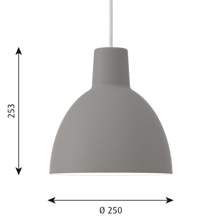 Lampada a sospensione Toldbod 250, Grigio chiaro Louis Poulsen