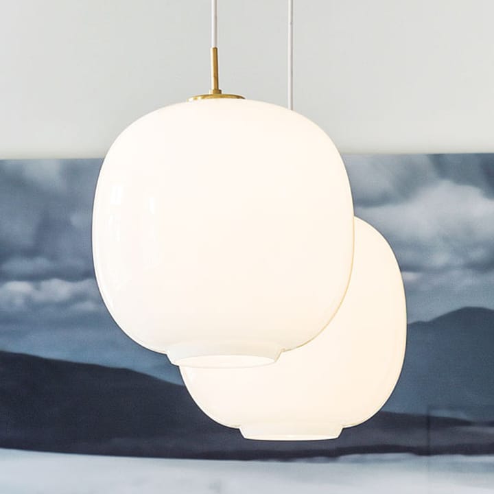 Lampada a sospensione VL45 LED grande, Vetro-ottone Louis Poulsen