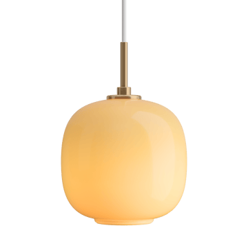 Lampada a sospensione VL45 Radiohus Ø17,5 cm - Brass-amber glass - Louis Poulsen