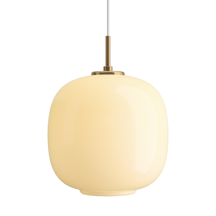 Lampada a sospensione VL45 Radiohus Ø25 cm - Brass-pale yellow glass - Louis Poulsen