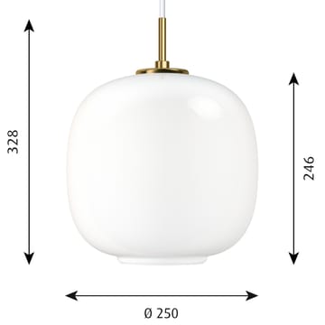 Lampada a sospensione VL45 Radiohus Ø25 cm - Vetro bianco opalino - Louis Poulsen