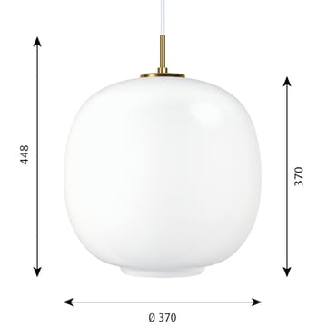 Lampada a sospensione VL45 Radiohus Ø37 cm - Brass-white opal glass - Louis Poulsen