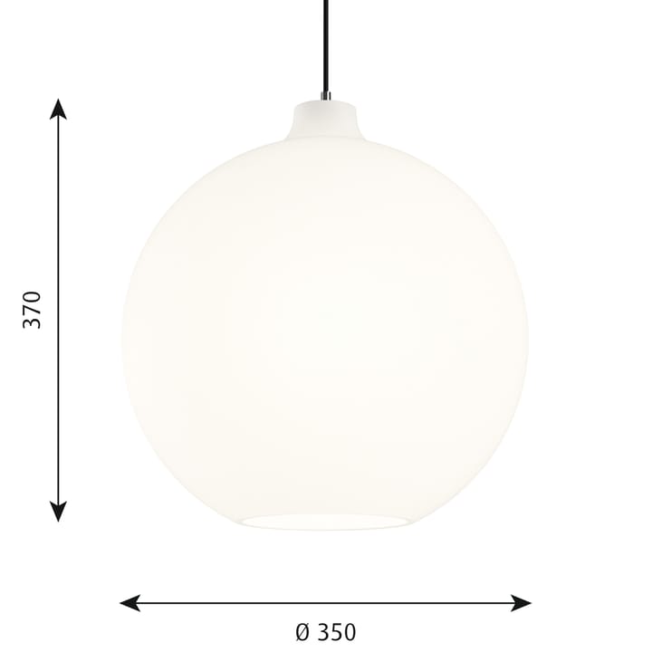 Lampada a sospensione Wohlert Ø 35 cm - Vetro bianco opalino - Louis Poulsen