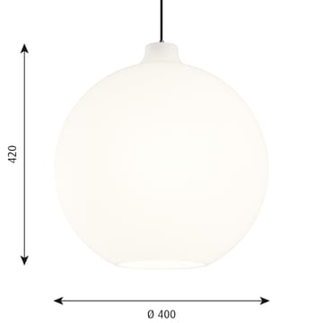 Lampada a sospensione Wohlert Ø 40 cm - Vetro bianco opalino - Louis Poulsen
