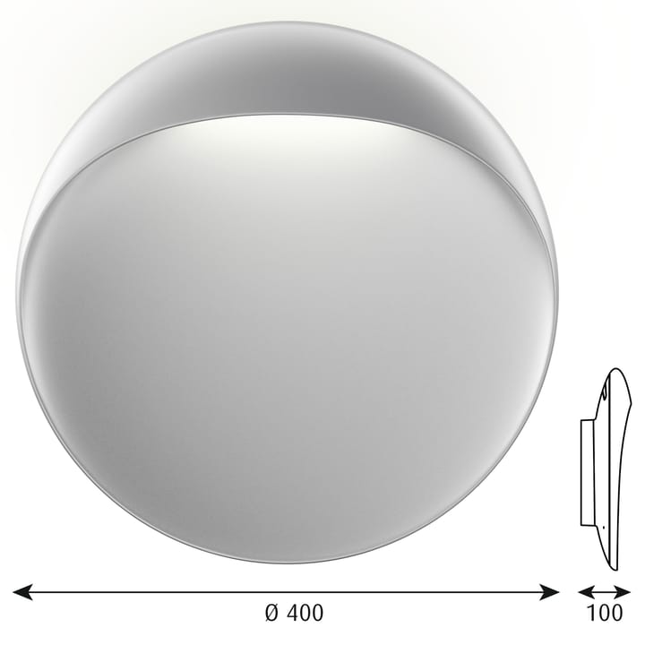 Lampada da parete Flindt Ø 40 cm, alluminio Louis Poulsen