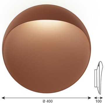 Lampada da parete Flindt Ø 40 cm - Corten - Louis Poulsen