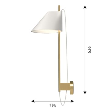 Lampada da parete Yuki - Bianco - ottone - Louis Poulsen