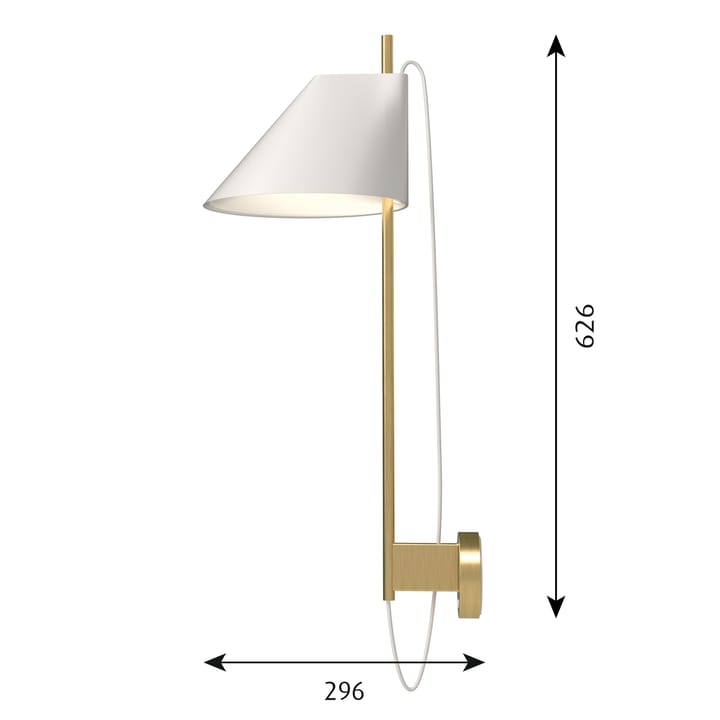 Lampada da parete Yuki, Bianco - ottone Louis Poulsen