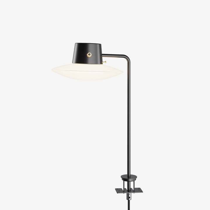 Lampada da scrivania AJ Oxford 41 cm perno nero, Vetro opalino Louis Poulsen