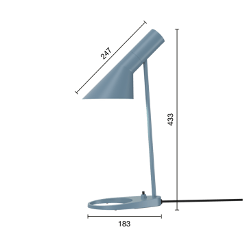 Lampada da tavolo AJ MINI - Dusty blue - Louis Poulsen