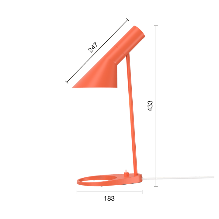 Lampada da tavolo AJ MINI, Electric orange Louis Poulsen