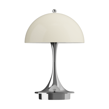 Lampada da tavolo Panthella 160 Portable v3 - Chrome opal beige - Louis Poulsen