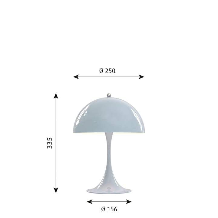 Lampada da tavolo Panthella MINI, Azzurro Louis Poulsen