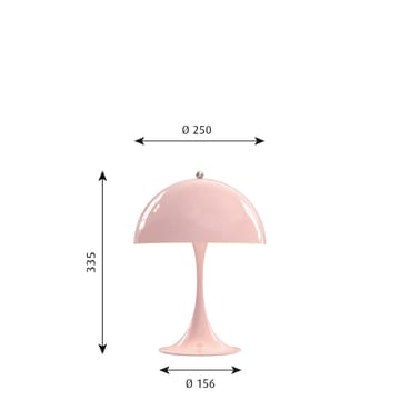 Lampada da tavolo Panthella MINI - Rosa chiaro - Louis Poulsen