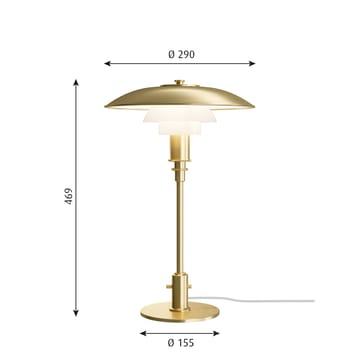 Lampada da tavolo PH 3/2 Limited Edition - Ottone-vetro opalino - Louis Poulsen