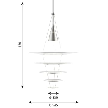 Lampadario Enigma 545 - Bianco - Louis Poulsen