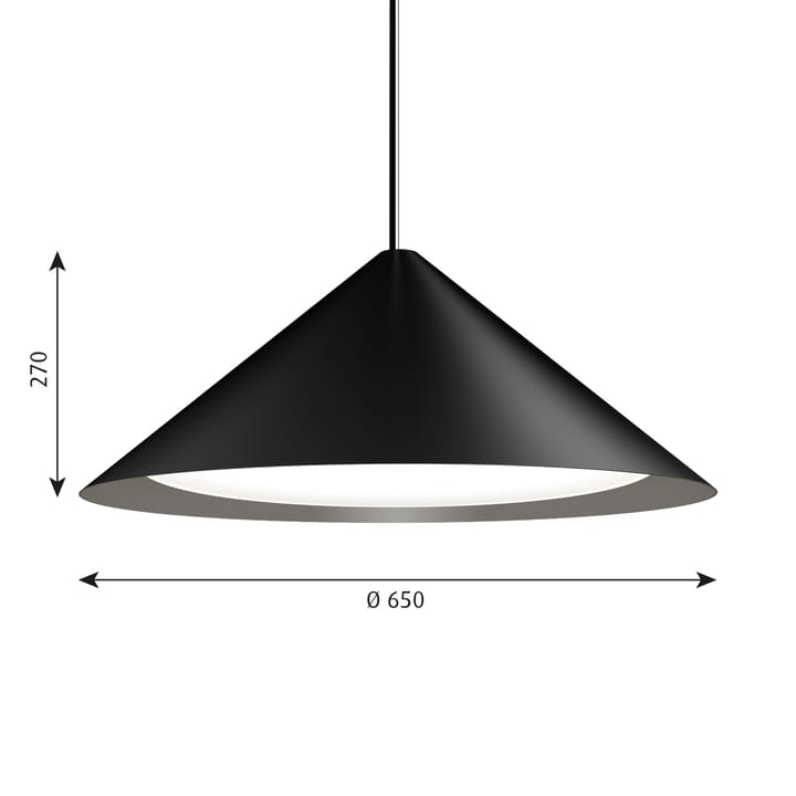 Lampadario Keglen Ø 65 cm, Nero Louis Poulsen