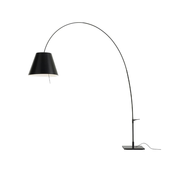 Lampada da pavimento Lady Costanza D13E d - paralume nero, struttura laccata in nero - Luceplan