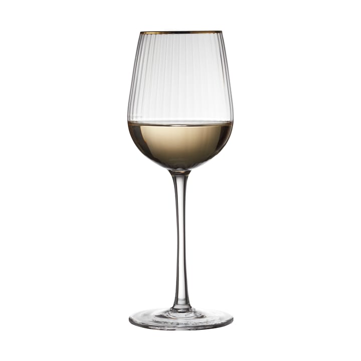 Calice da vino bianco Palermo Gold da 30 cl, confezione da 4, Chiaro-oro Lyngby Glas