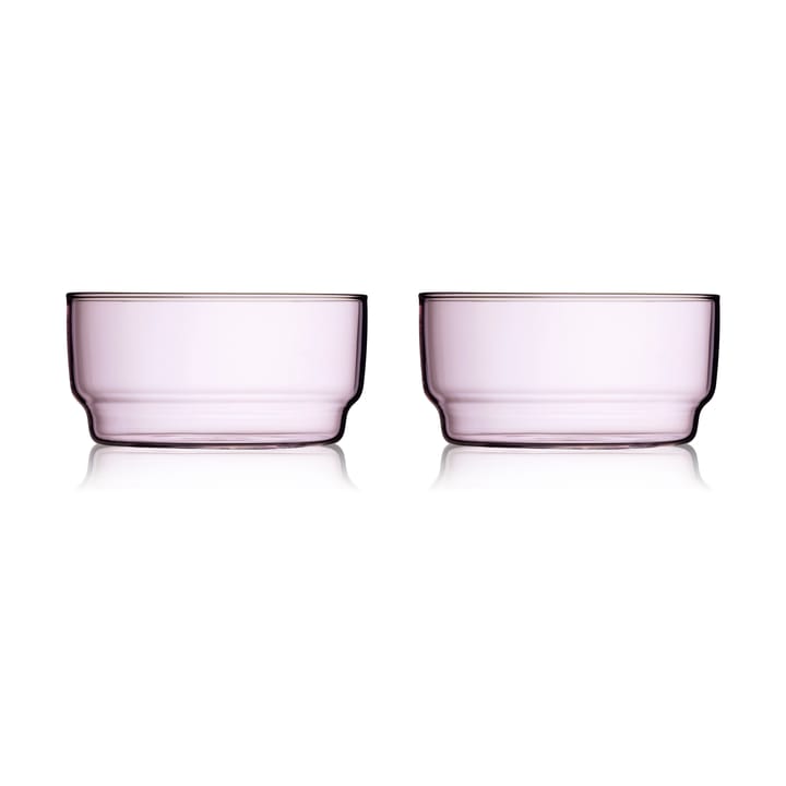 Ciotola Torino 50 cl confezione da 2 - Rosa - Lyngby Glas