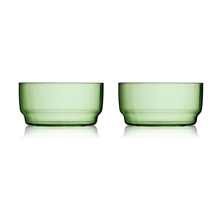 Ciotola Torino 50 cl confezione da 2 - Verde - Lyngby Glas