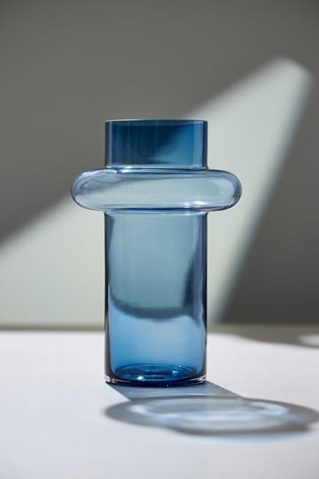 Vaso di vetro Tube, 40 cm - Blu - Lyngby Glas