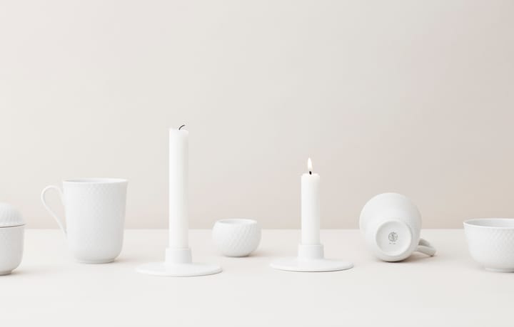 Candeliere Rhombe 3 cm, Bianco Lyngby Porcelæn