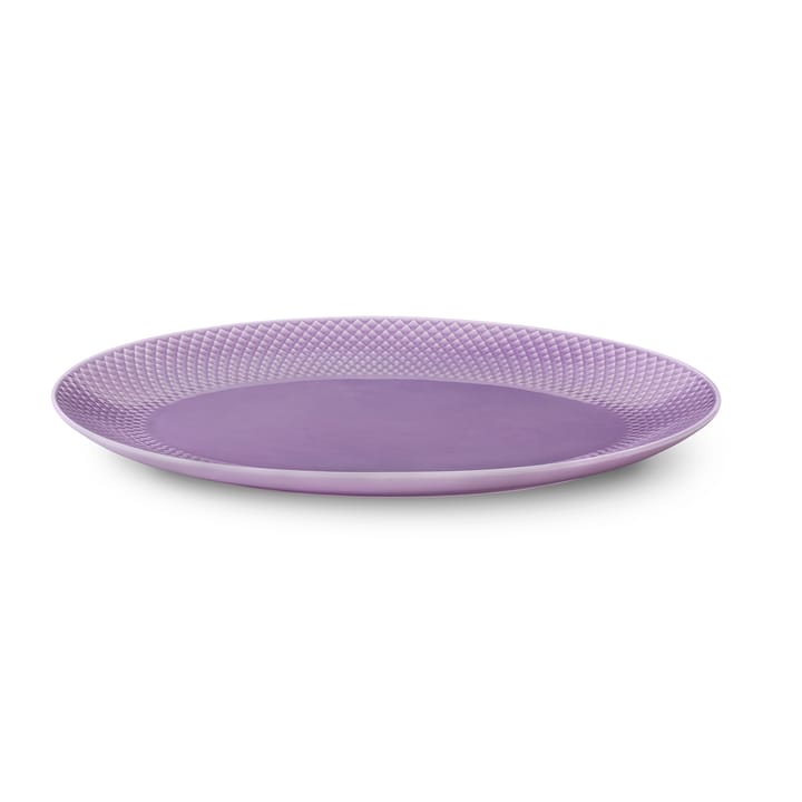 Piatto da portata ovale Rhombe 35x26,5 cm, viola chiaro Lyngby Porcelæn