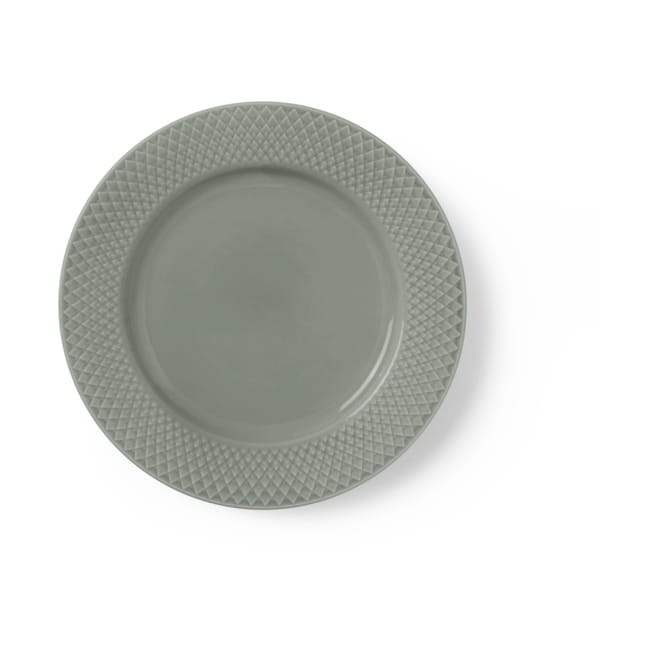 Piatto da pranzo Rhombe Earth Ø21 cm - Muschio - Lyngby Porcelæn